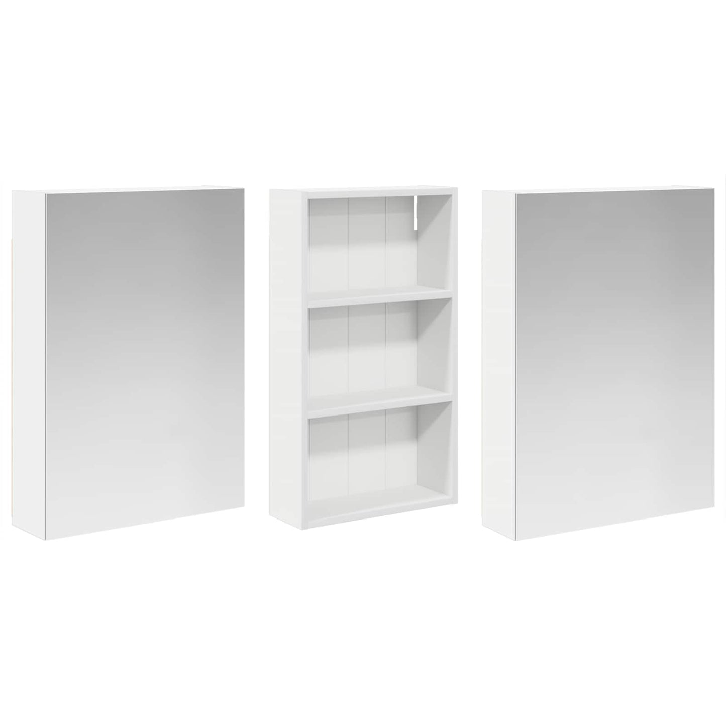 Badkamerkastenset 3 pcs 140 x 14,5 x 70 cm Bewerkt hout