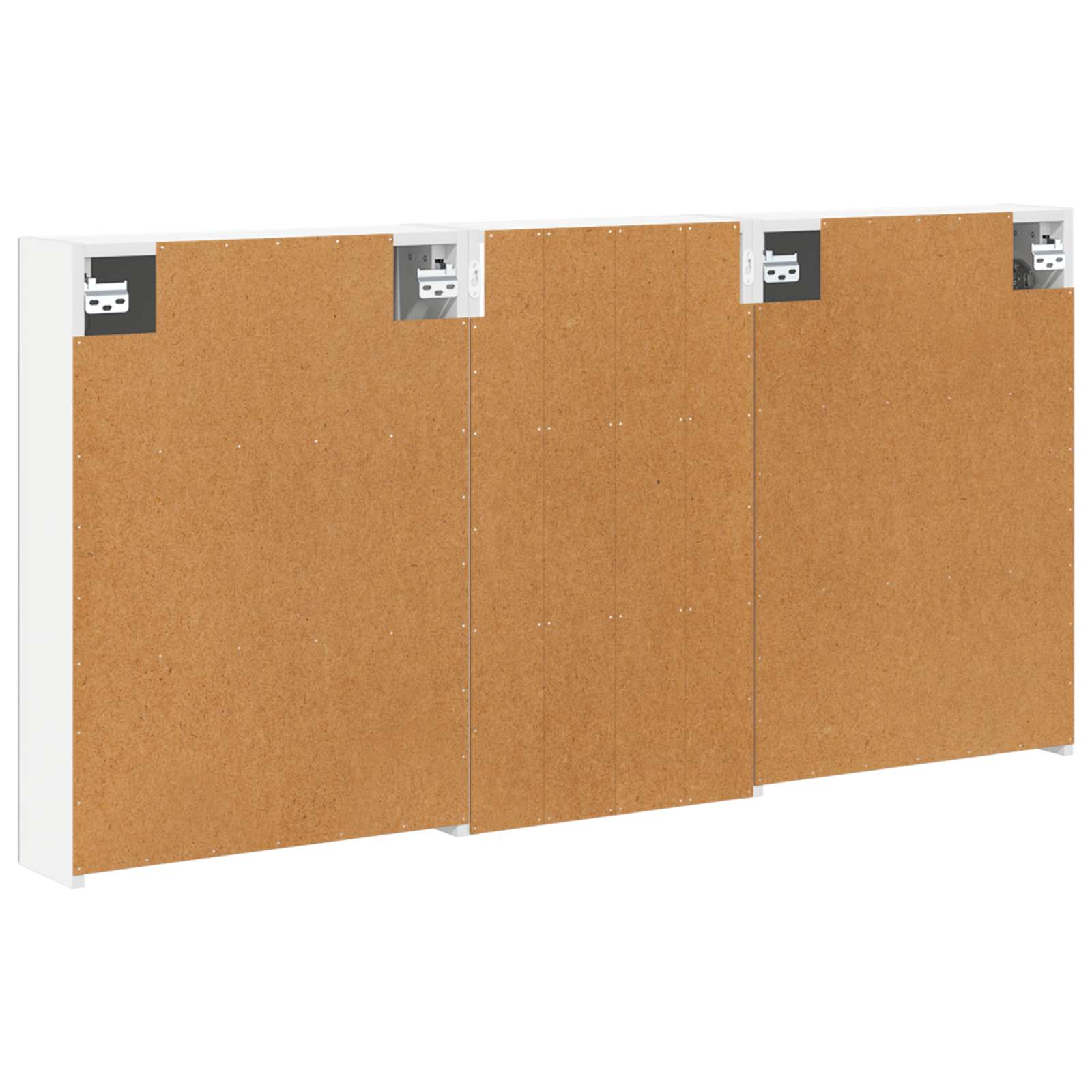Badkamerkastenset 3 pcs 140 x 14,5 x 70 cm Bewerkt hout