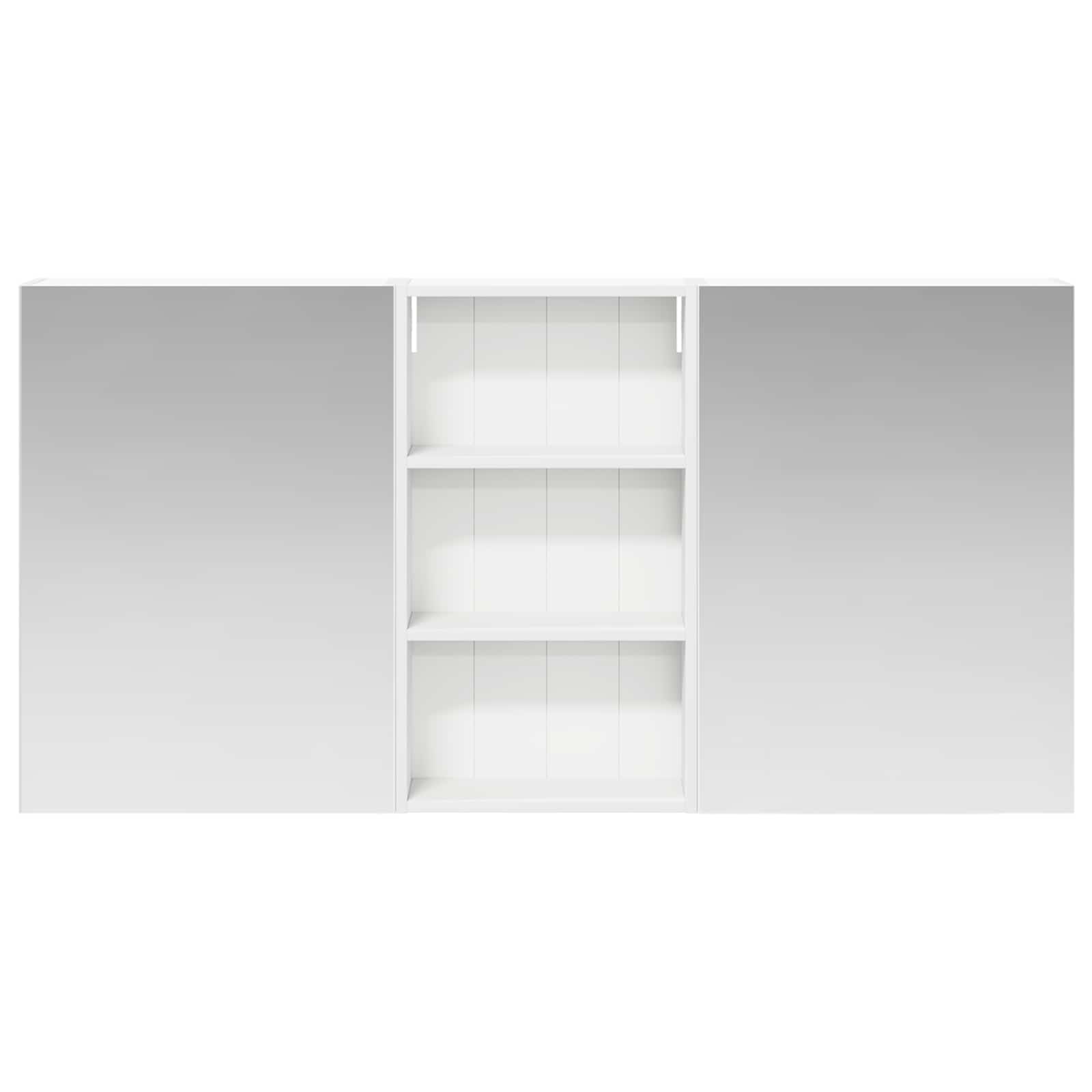 Badkamerkastenset 3 pcs 140 x 14,5 x 70 cm Bewerkt hout