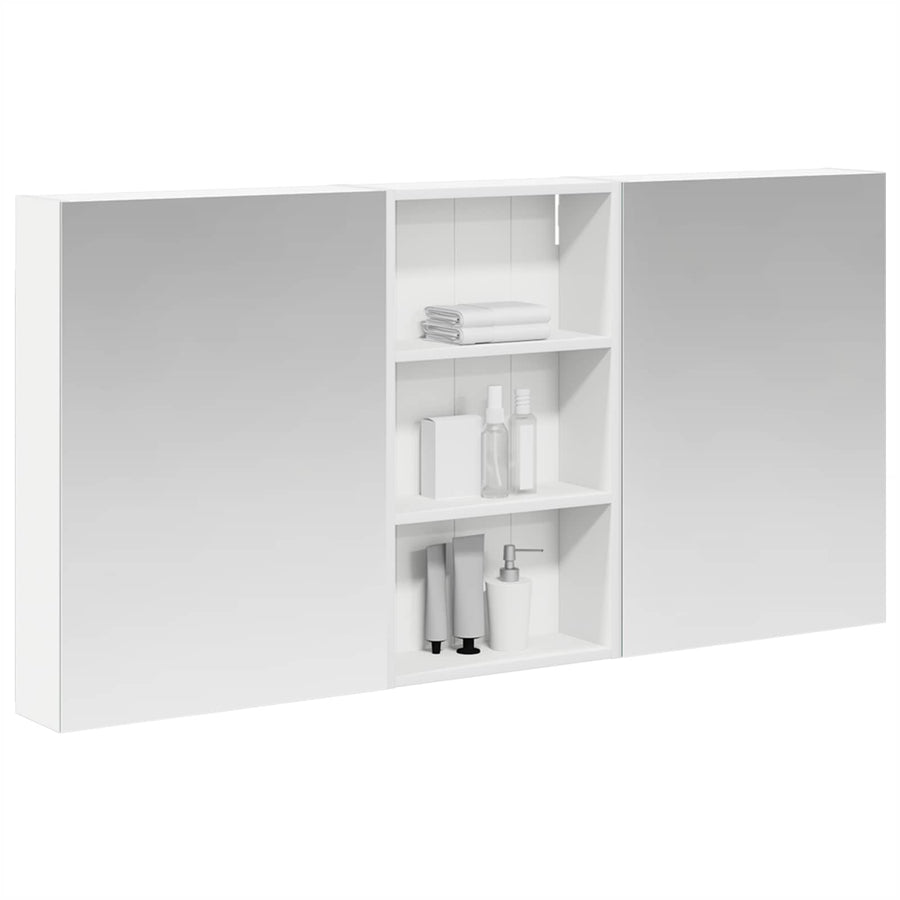 Badkamerkastenset 3 pcs 140 x 14,5 x 70 cm Bewerkt hout