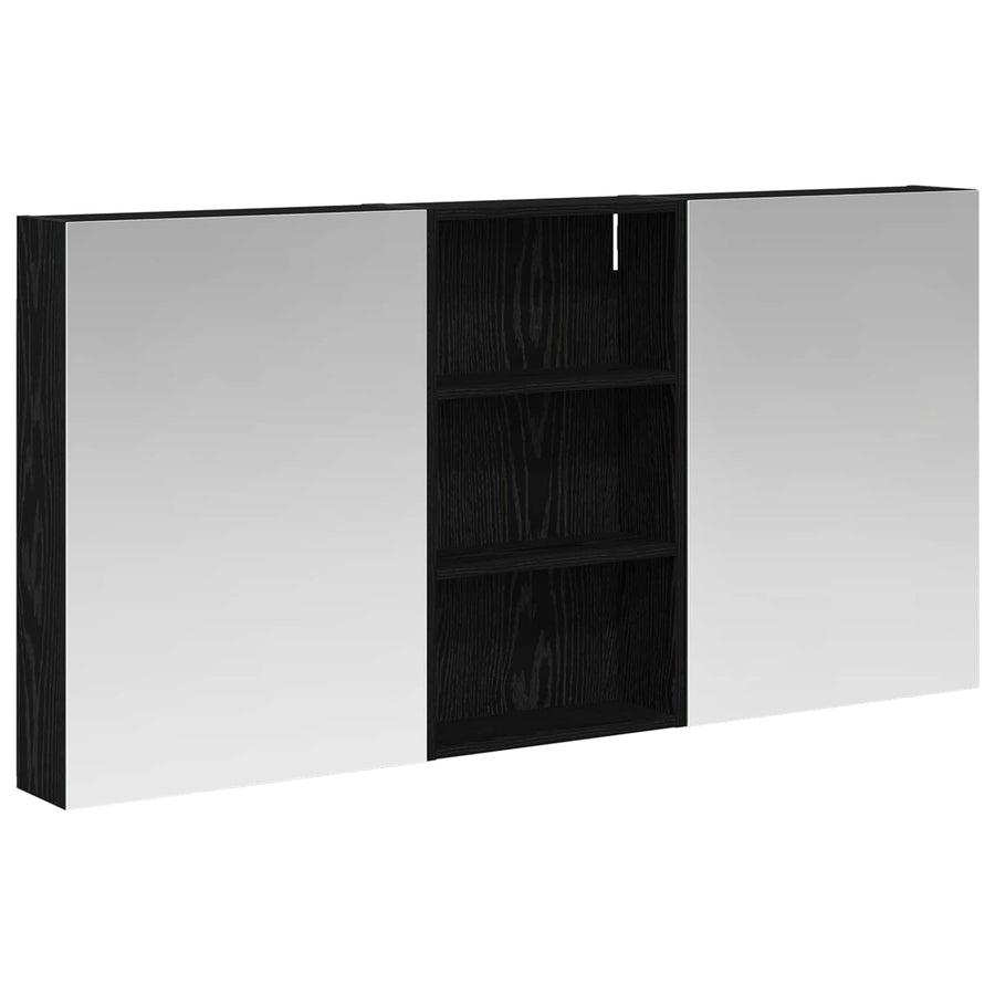 Badkamerkastenset 3 pcs 140 x 14,5 x 70 cm Bewerkt hout