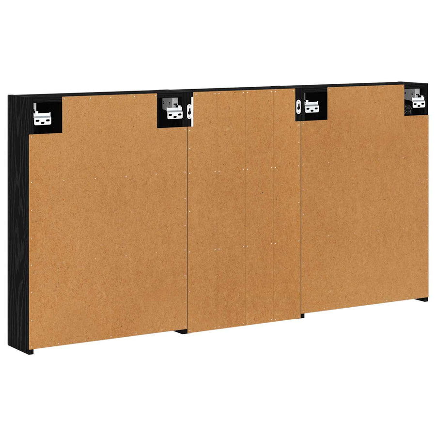 Badkamerkastenset 3 pcs 140 x 14,5 x 70 cm Bewerkt hout