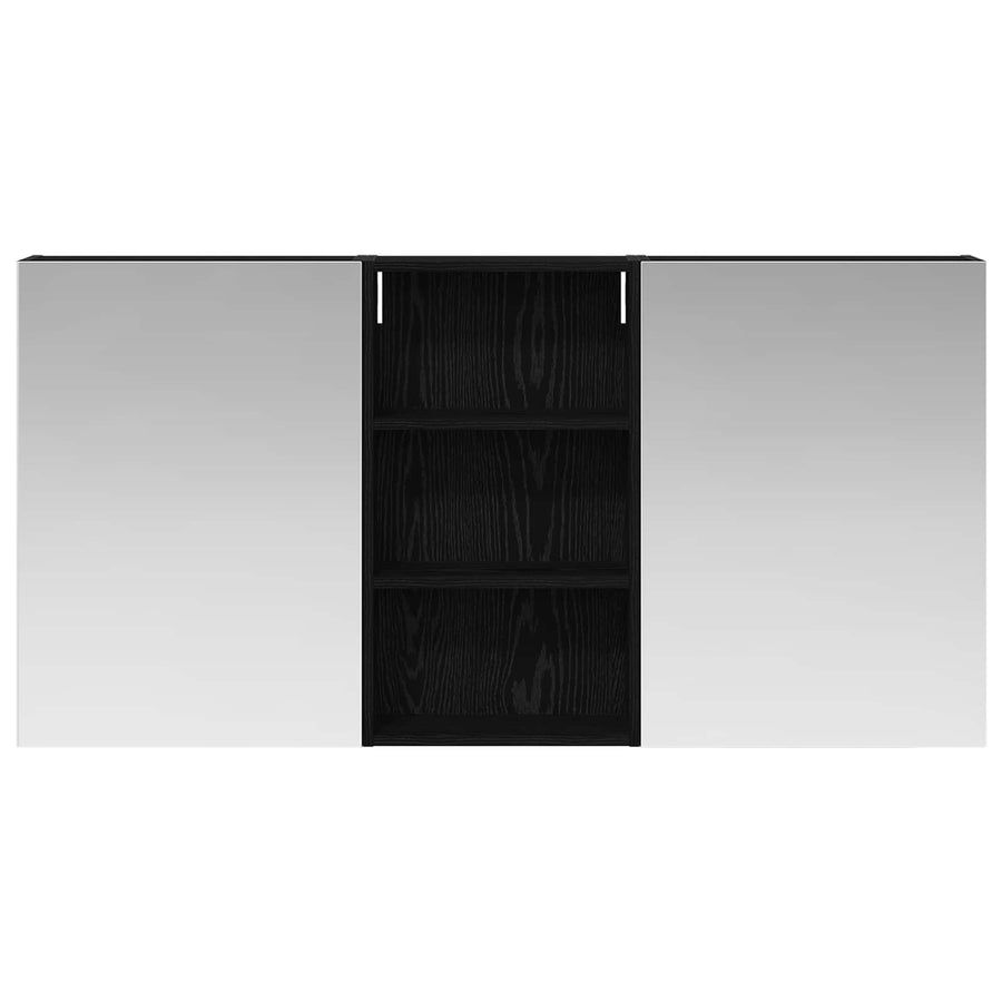 Badkamerkastenset 3 pcs 140 x 14,5 x 70 cm Bewerkt hout
