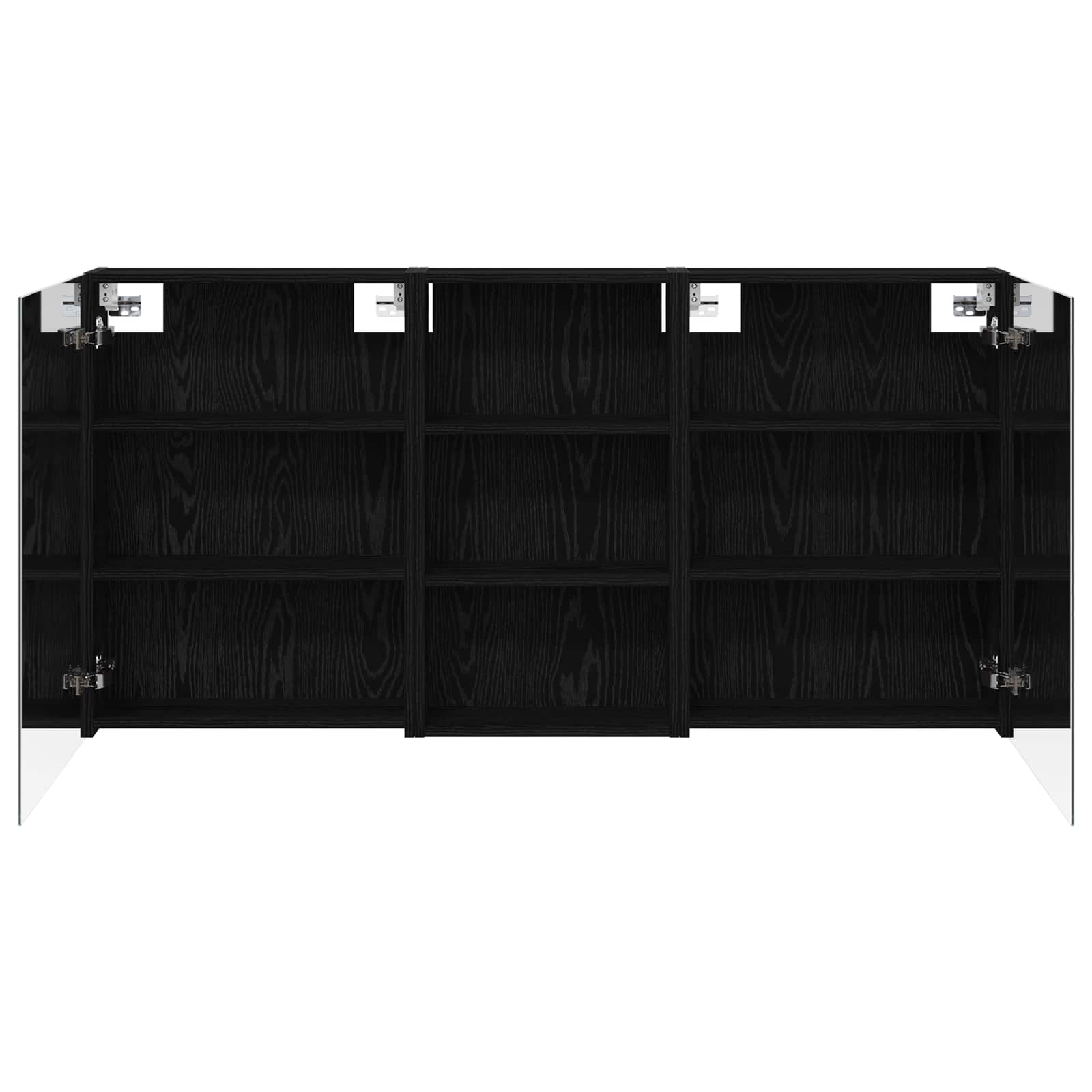 Badkamerkastenset 3 pcs 140 x 14,5 x 70 cm Bewerkt hout