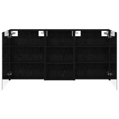 Badkamerkastenset 3 pcs 140 x 14,5 x 70 cm Bewerkt hout