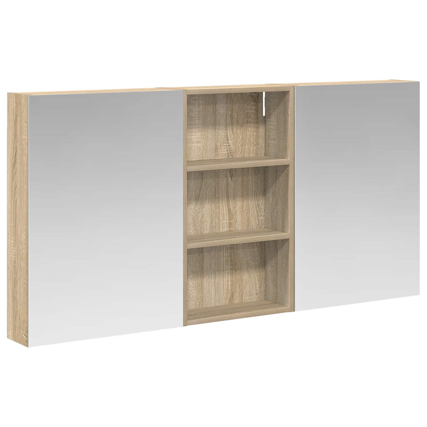 Badkamerkastenset 3 pcs 140 x 14,5 x 70 cm Bewerkt hout