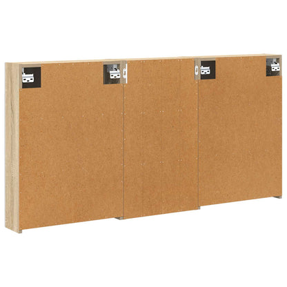Badkamerkastenset 3 pcs 140 x 14,5 x 70 cm Bewerkt hout