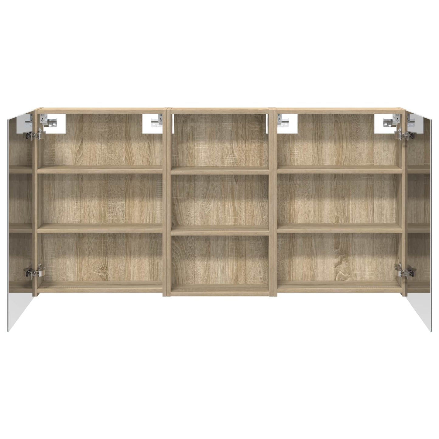 Badkamerkastenset 3 pcs 140 x 14,5 x 70 cm Bewerkt hout