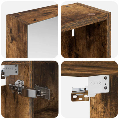 Badkamerkastenset 3 pcs 140 x 14,5 x 70 cm Bewerkt hout