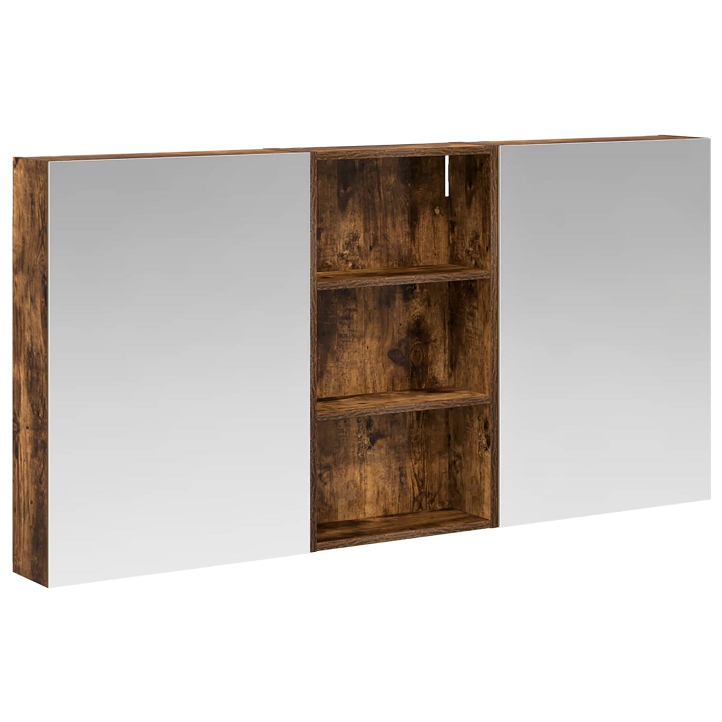 Badkamerkastenset 3 pcs 140 x 14,5 x 70 cm Bewerkt hout