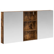 Badkamerkastenset 140 cm breed bewerkt hout
