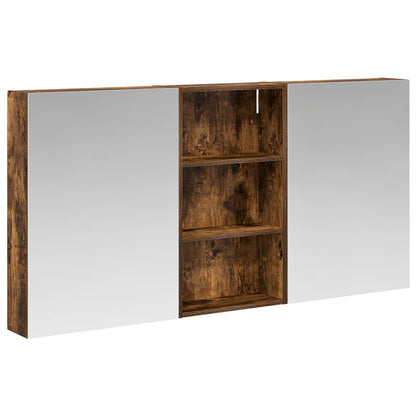 Badkamerkastenset 3 pcs 140 x 14,5 x 70 cm Bewerkt hout