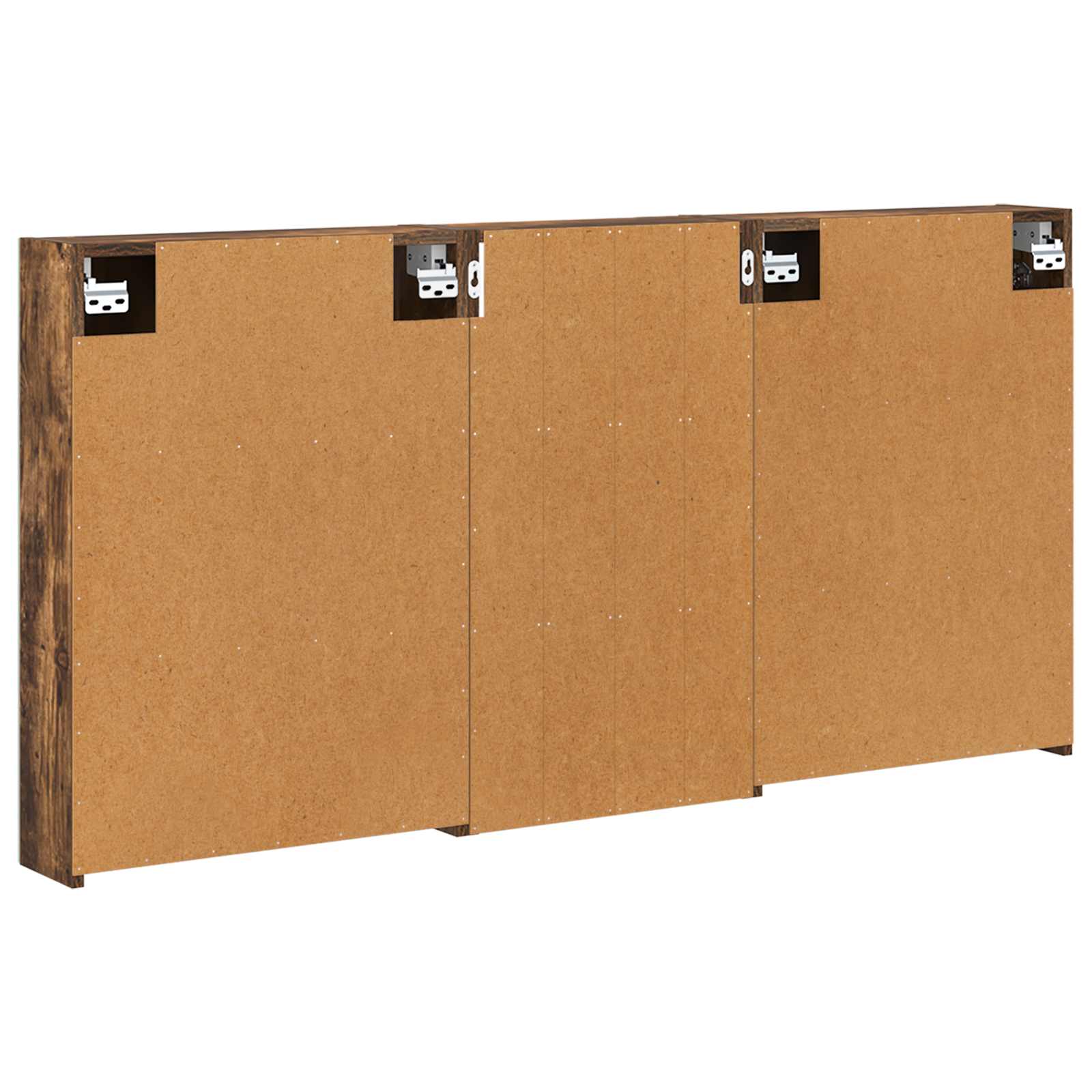 Badkamerkastenset 3 pcs 140 x 14,5 x 70 cm Bewerkt hout
