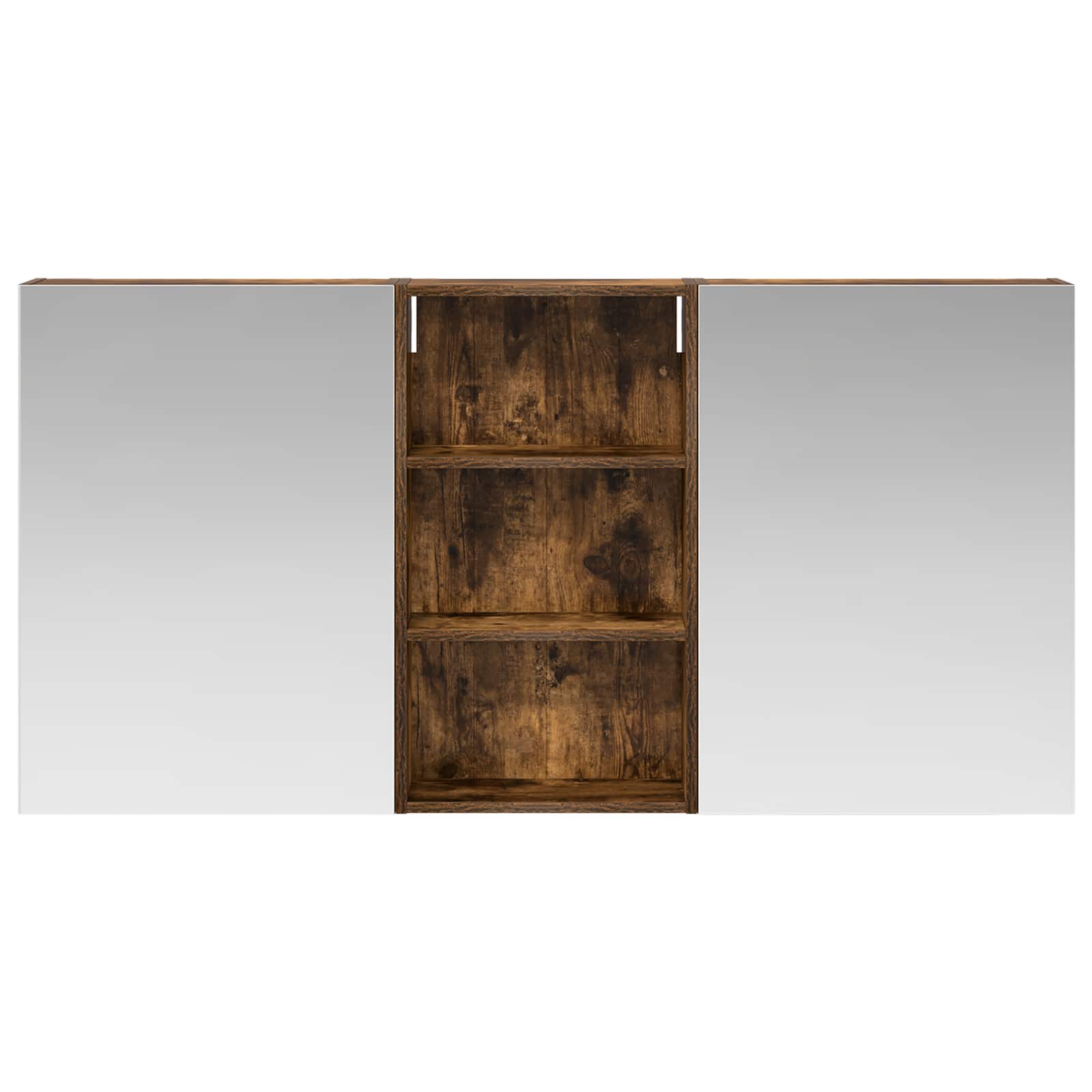Badkamerkastenset 3 pcs 140 x 14,5 x 70 cm Bewerkt hout