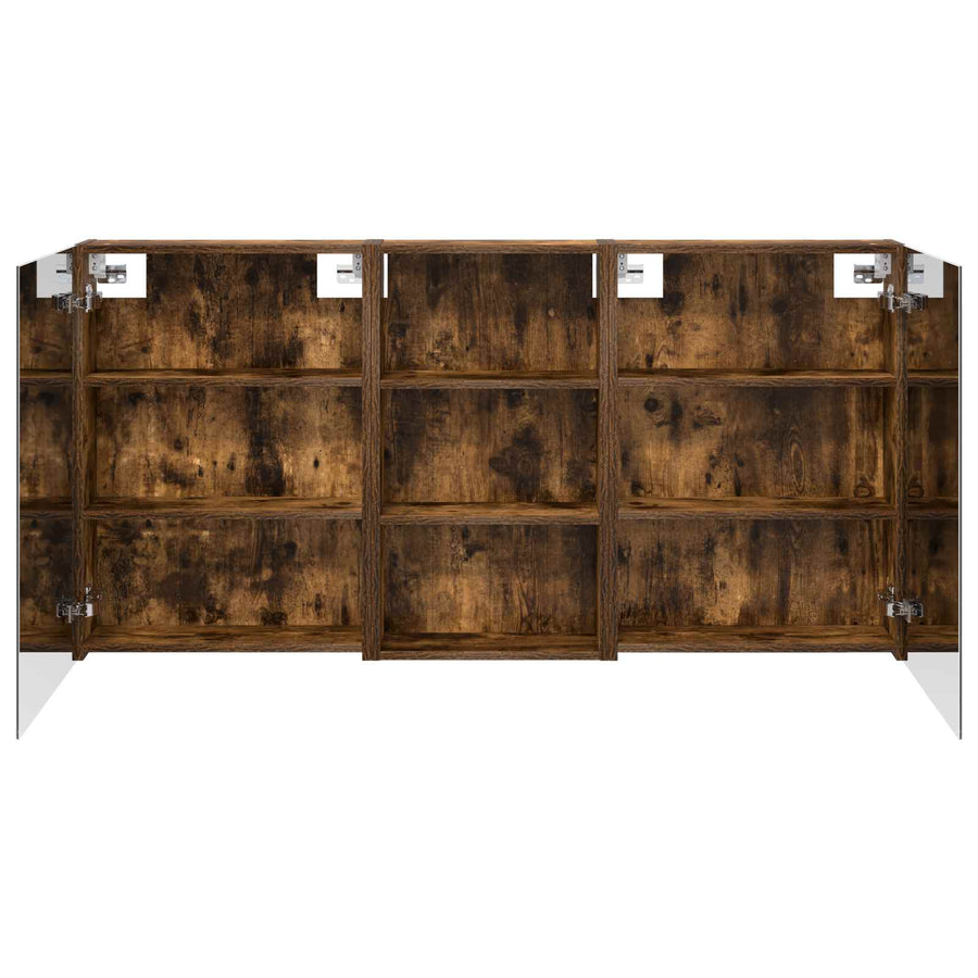 Badkamerkastenset 3 pcs 140 x 14,5 x 70 cm Bewerkt hout