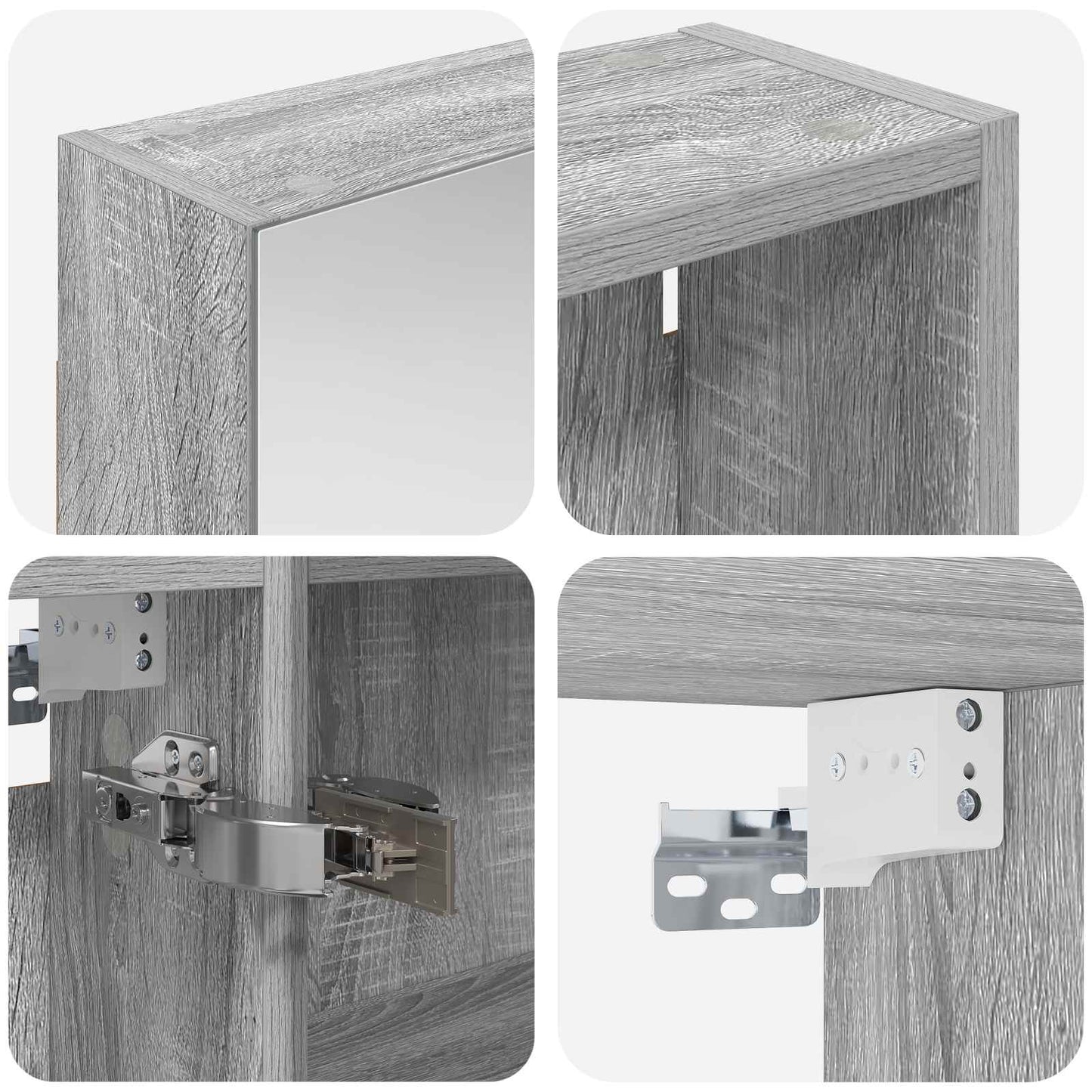 Badkamerkastenset 3 pcs 140 x 14,5 x 70 cm Bewerkt hout