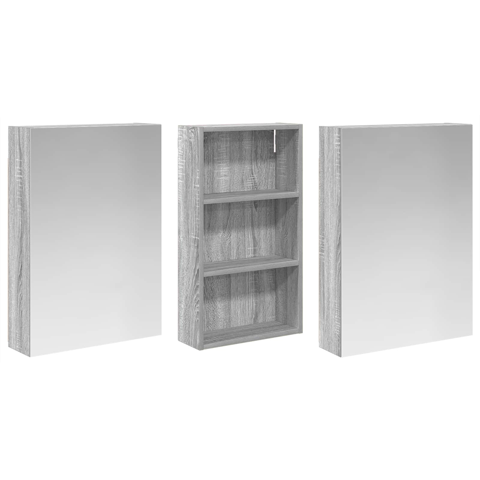 Badkamerkastenset 3 pcs 140 x 14,5 x 70 cm Bewerkt hout