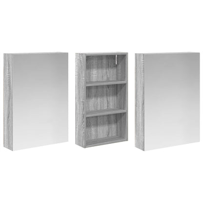 Badkamerkastenset 3 pcs 140 x 14,5 x 70 cm Bewerkt hout