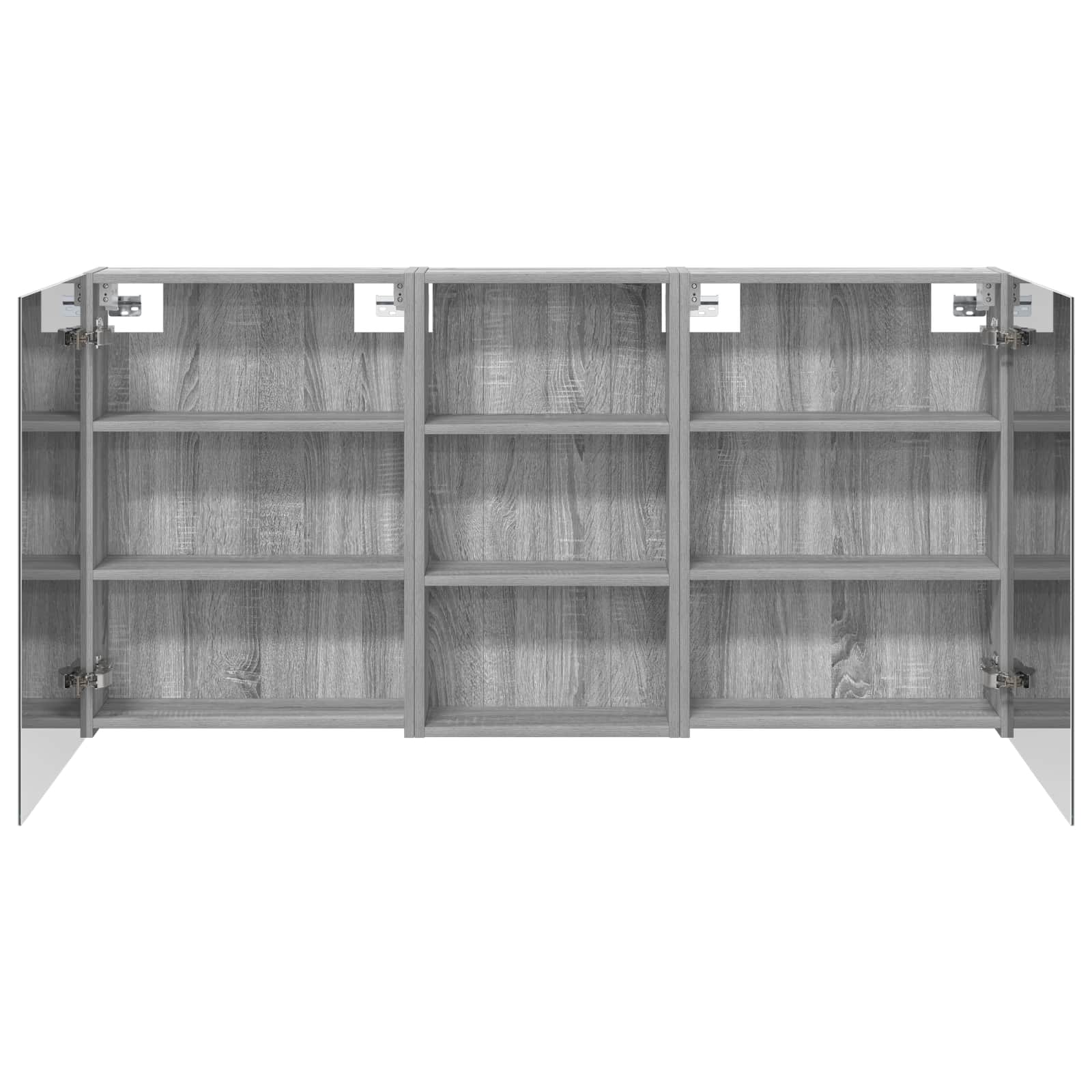 Badkamerkastenset 3 pcs 140 x 14,5 x 70 cm Bewerkt hout