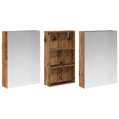 Badkamerkastenset 3 pcs 140 x 14,5 x 70 cm Bewerkt hout