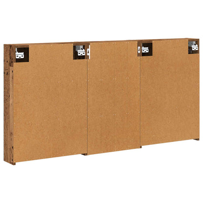 Badkamerkastenset 3 pcs 140 x 14,5 x 70 cm Bewerkt hout