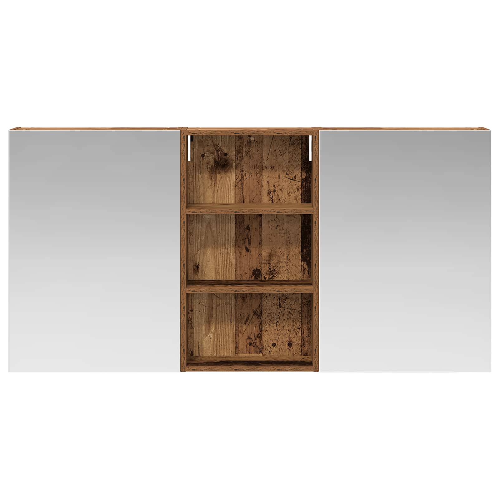 Badkamerkastenset 3 pcs 140 x 14,5 x 70 cm Bewerkt hout