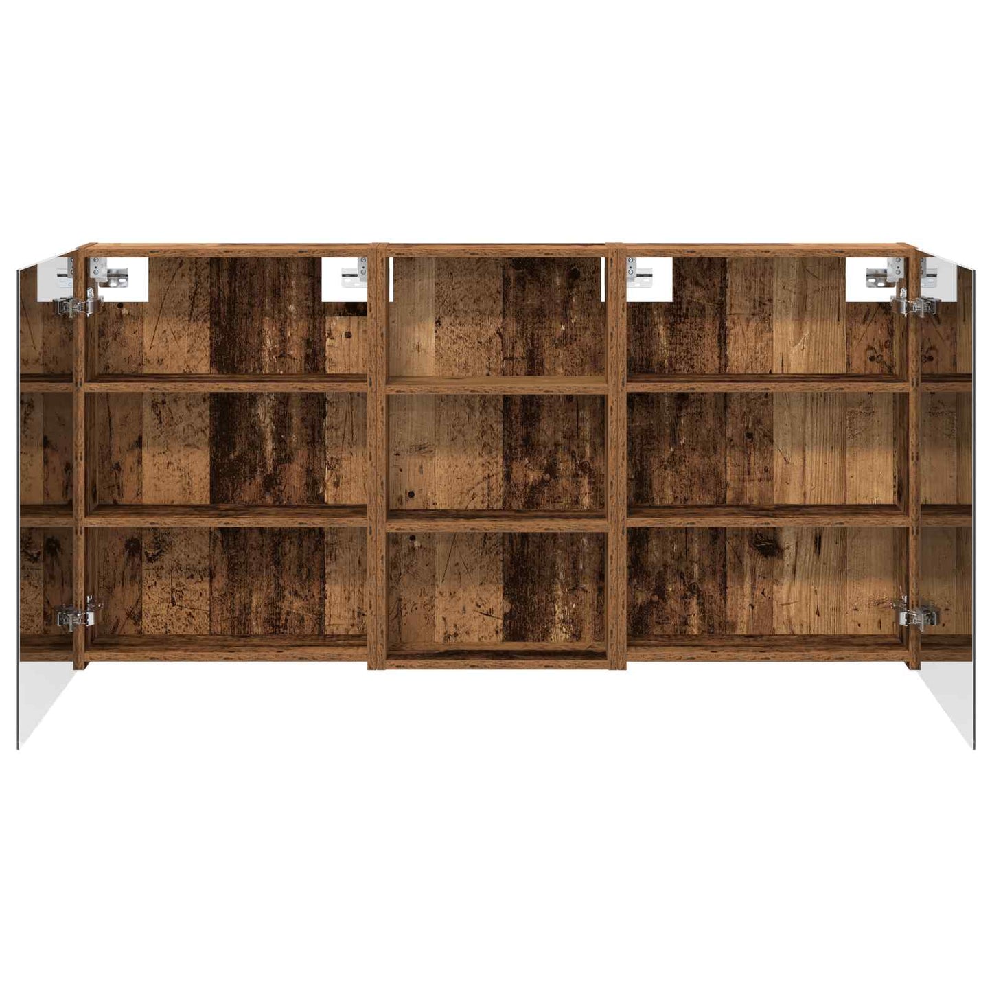 Badkamerkastenset 3 pcs 140 x 14,5 x 70 cm Bewerkt hout