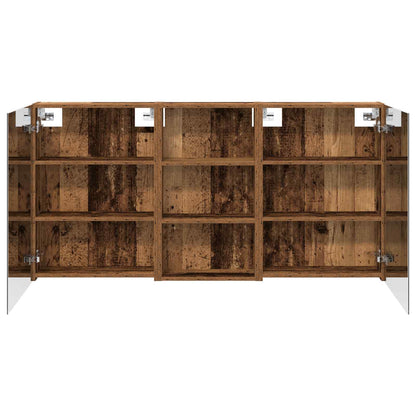 Badkamerkastenset 3 pcs 140 x 14,5 x 70 cm Bewerkt hout
