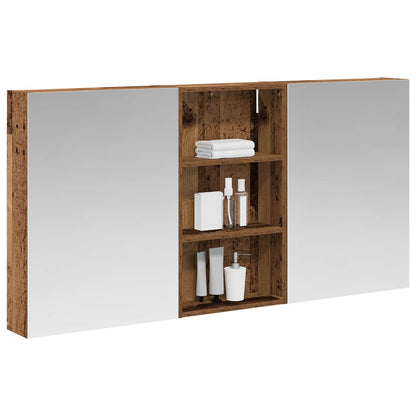 Badkamerkastenset 3 pcs 140 x 14,5 x 70 cm Bewerkt hout