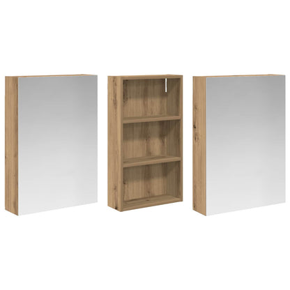 Badkamerkastenset 3 pcs 140 x 14,5 x 70 cm Bewerkt hout