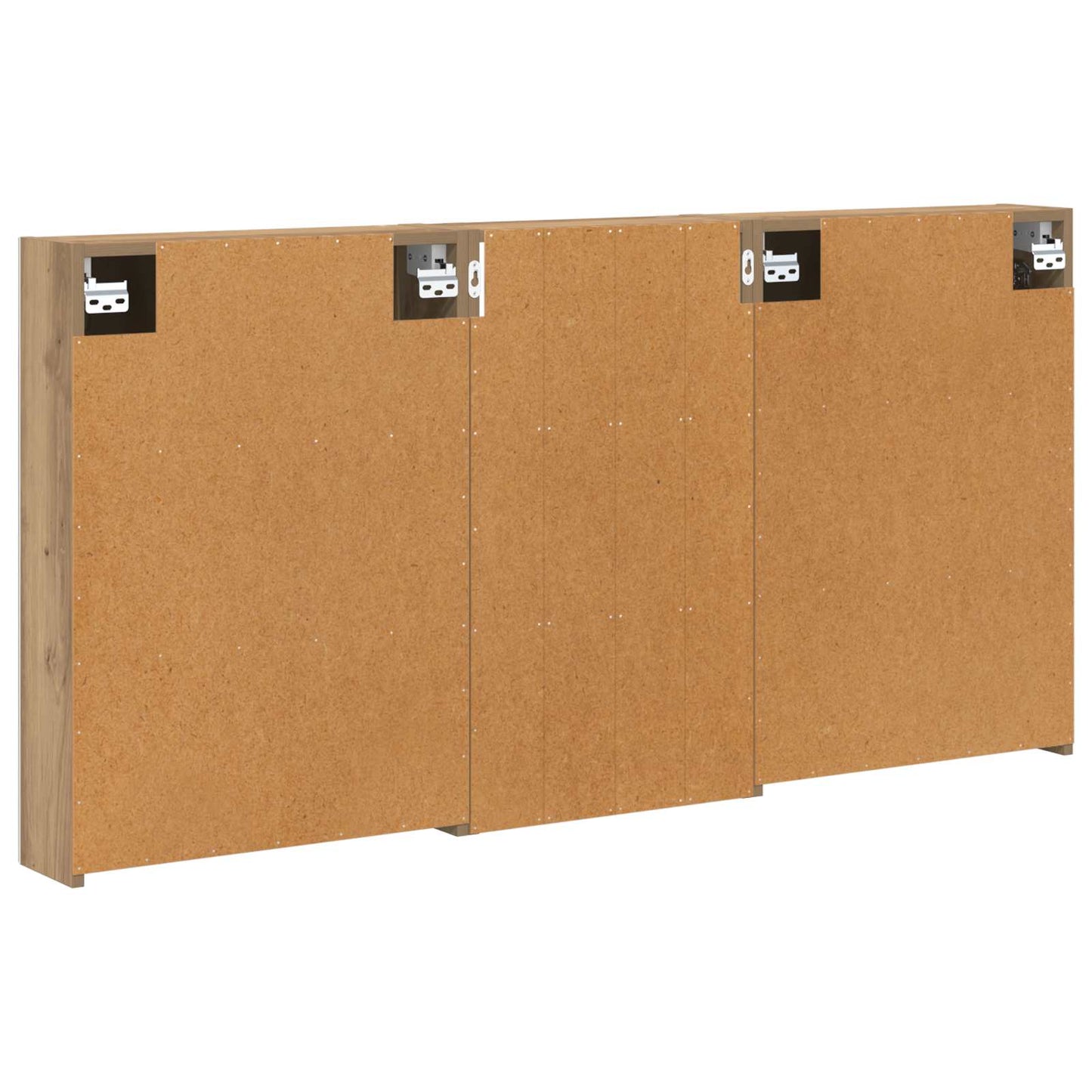 Badkamerkastenset 3 pcs 140 x 14,5 x 70 cm Bewerkt hout
