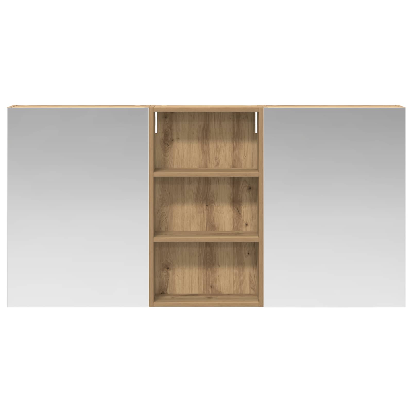 Badkamerkastenset 3 pcs 140 x 14,5 x 70 cm Bewerkt hout