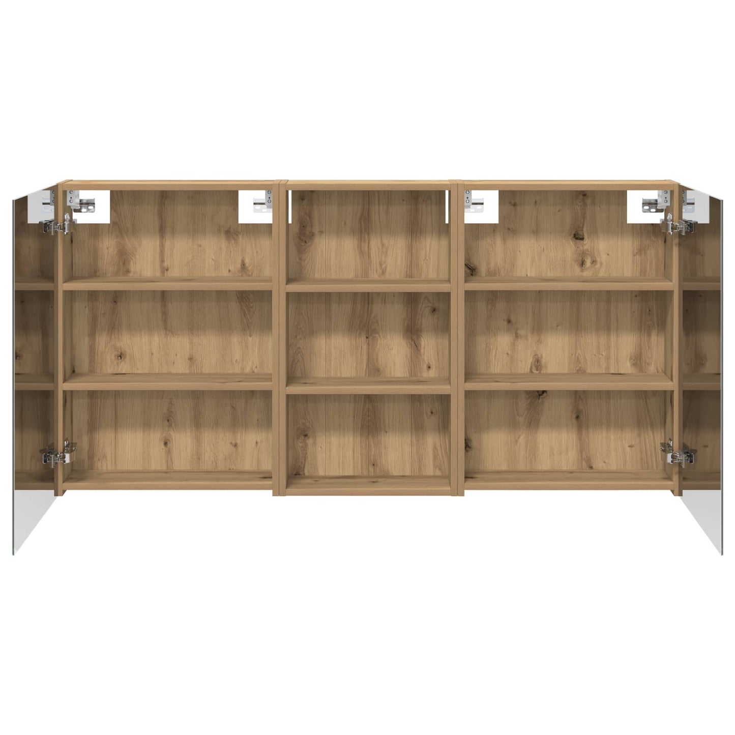 Badkamerkastenset 3 pcs 140 x 14,5 x 70 cm Bewerkt hout