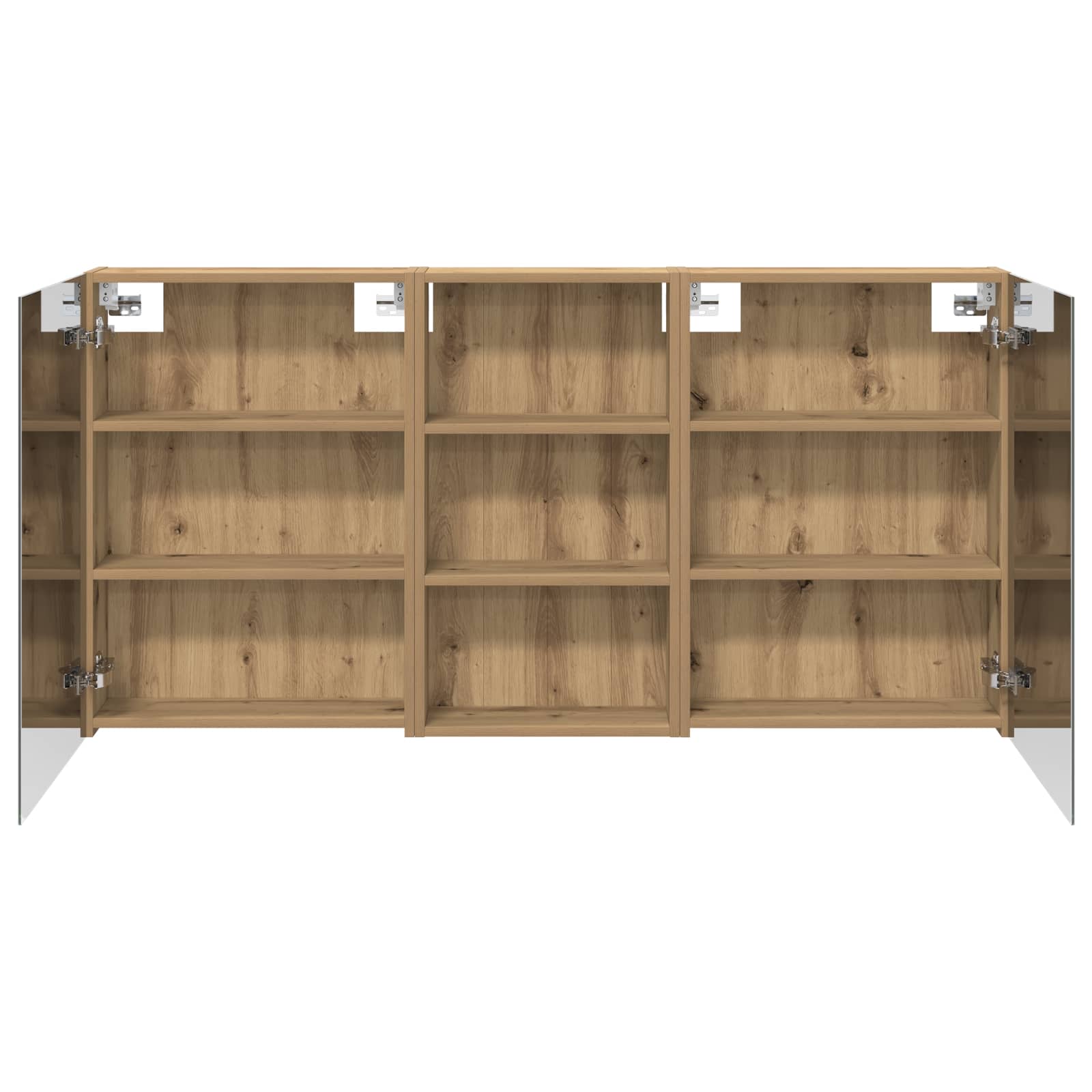 Badkamerkastenset 3 pcs 140 x 14,5 x 70 cm Bewerkt hout