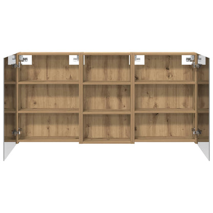 Badkamerkastenset 3 pcs 140 x 14,5 x 70 cm Bewerkt hout