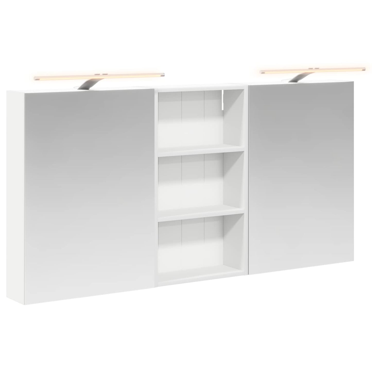 Badkamerkastenset 3 pcs 140 x 14,5 x 70 cm Bewerkt hout