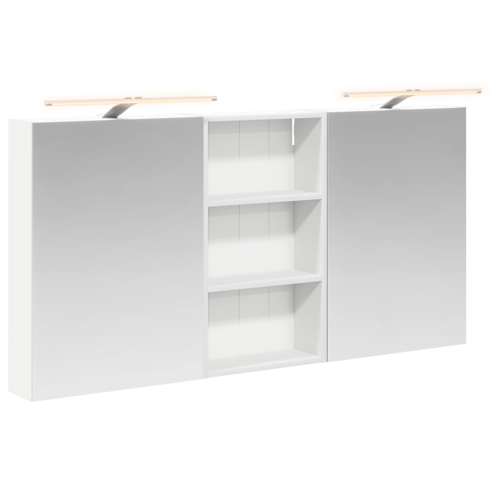 Badkamerkastenset 3 pcs 140 x 14,5 x 70 cm Bewerkt hout