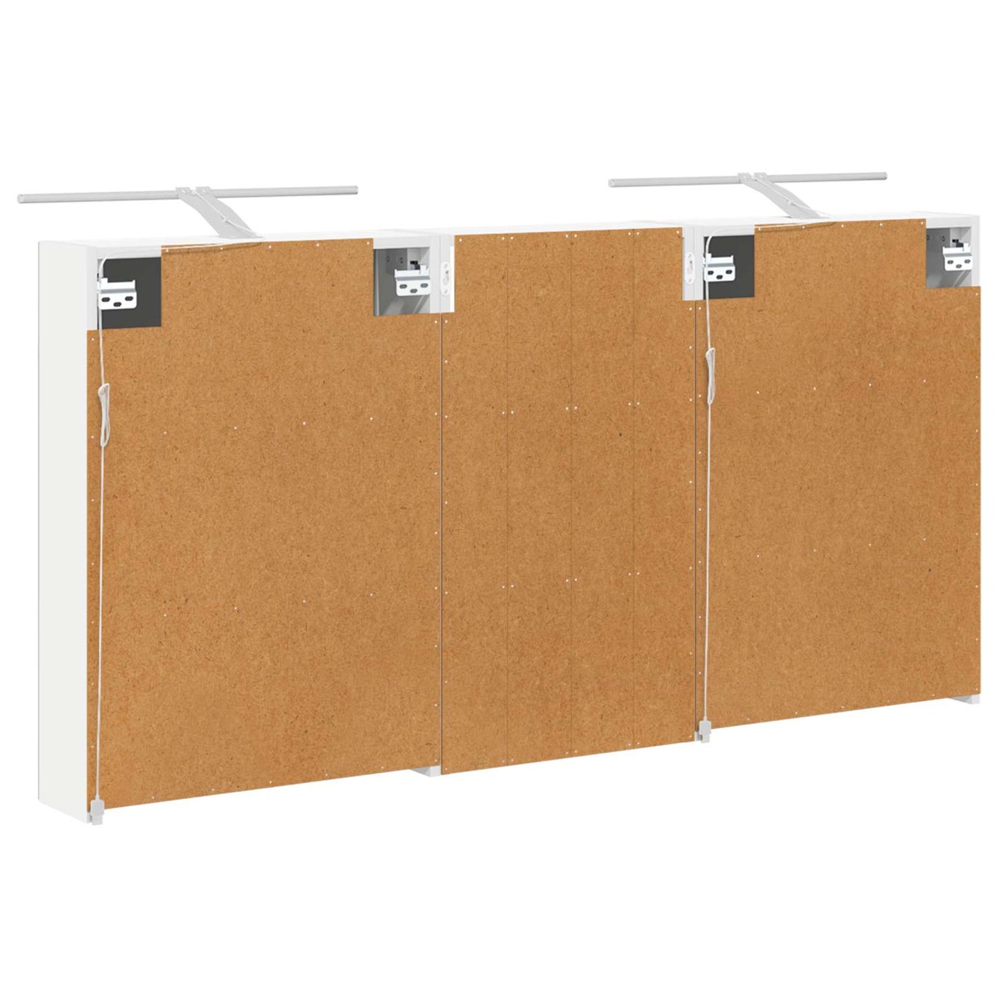 Badkamerkastenset 3 pcs 140 x 14,5 x 70 cm Bewerkt hout