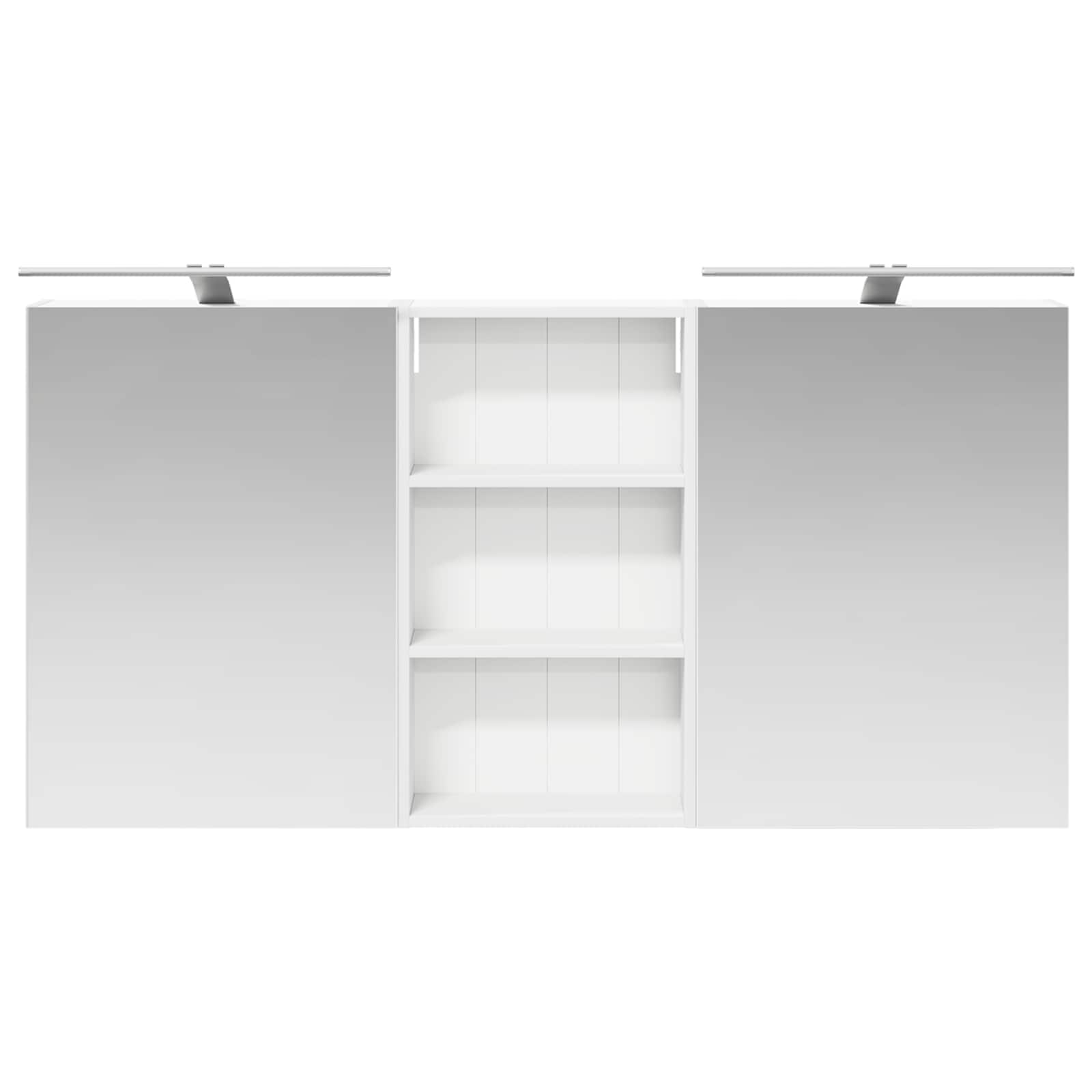 Badkamerkastenset 3 pcs 140 x 14,5 x 70 cm Bewerkt hout