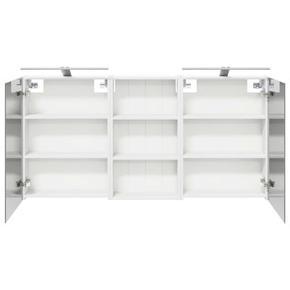 Badkamerkastenset 3 pcs 140 x 14,5 x 70 cm Bewerkt hout