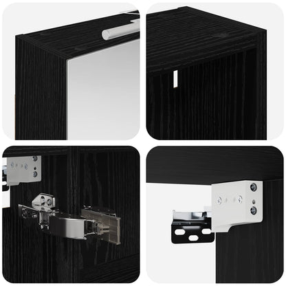 Badkamerkastenset 3 pcs 140 x 14,5 x 70 cm Bewerkt hout