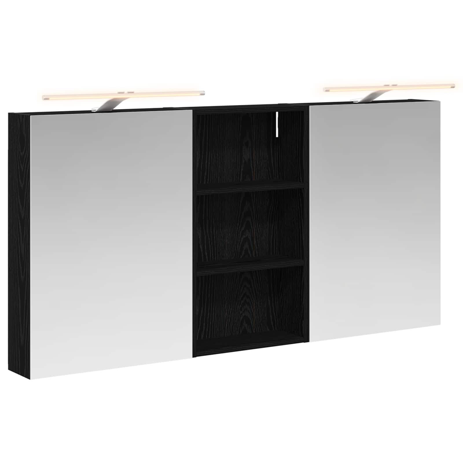 Badkamerkastenset 3 pcs 140 x 14,5 x 70 cm Bewerkt hout
