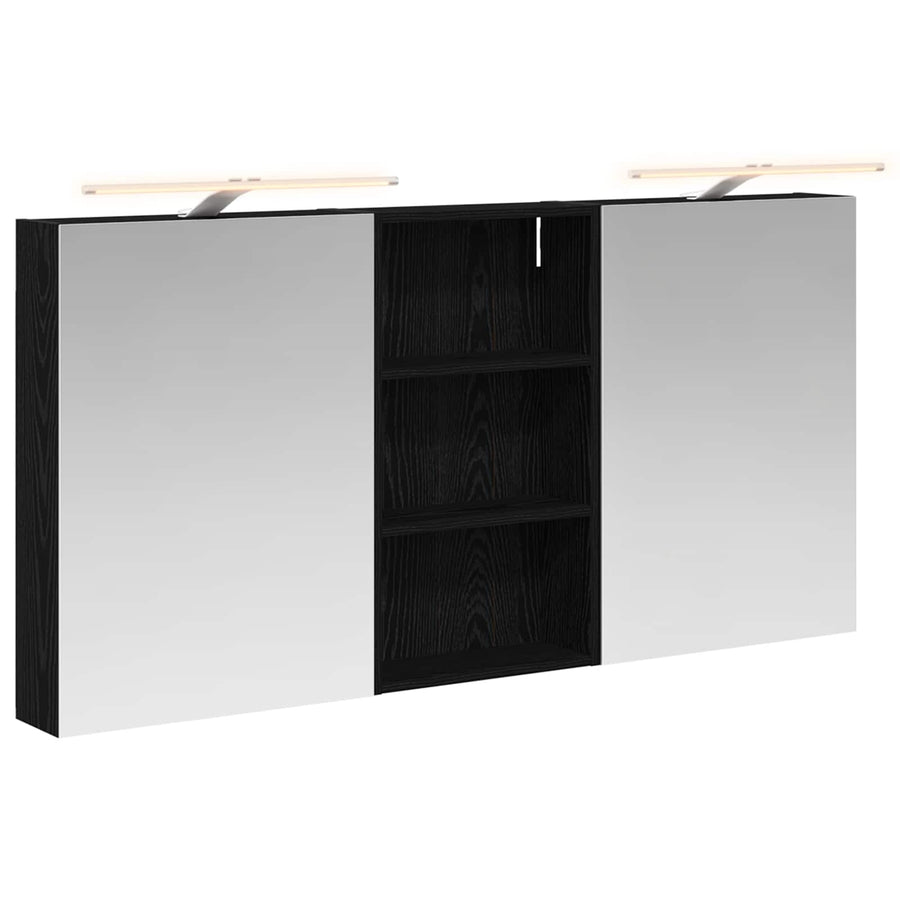 Badkamerkastenset 3 pcs 140 x 14,5 x 70 cm Bewerkt hout