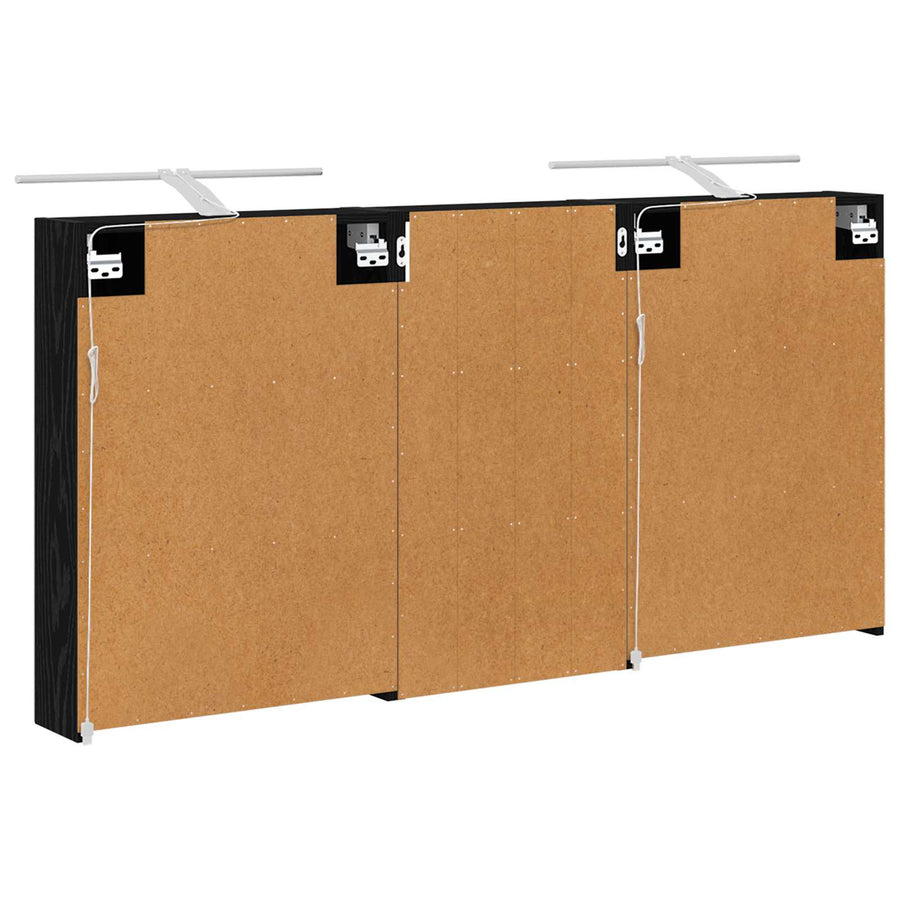 Badkamerkastenset 3 pcs 140 x 14,5 x 70 cm Bewerkt hout