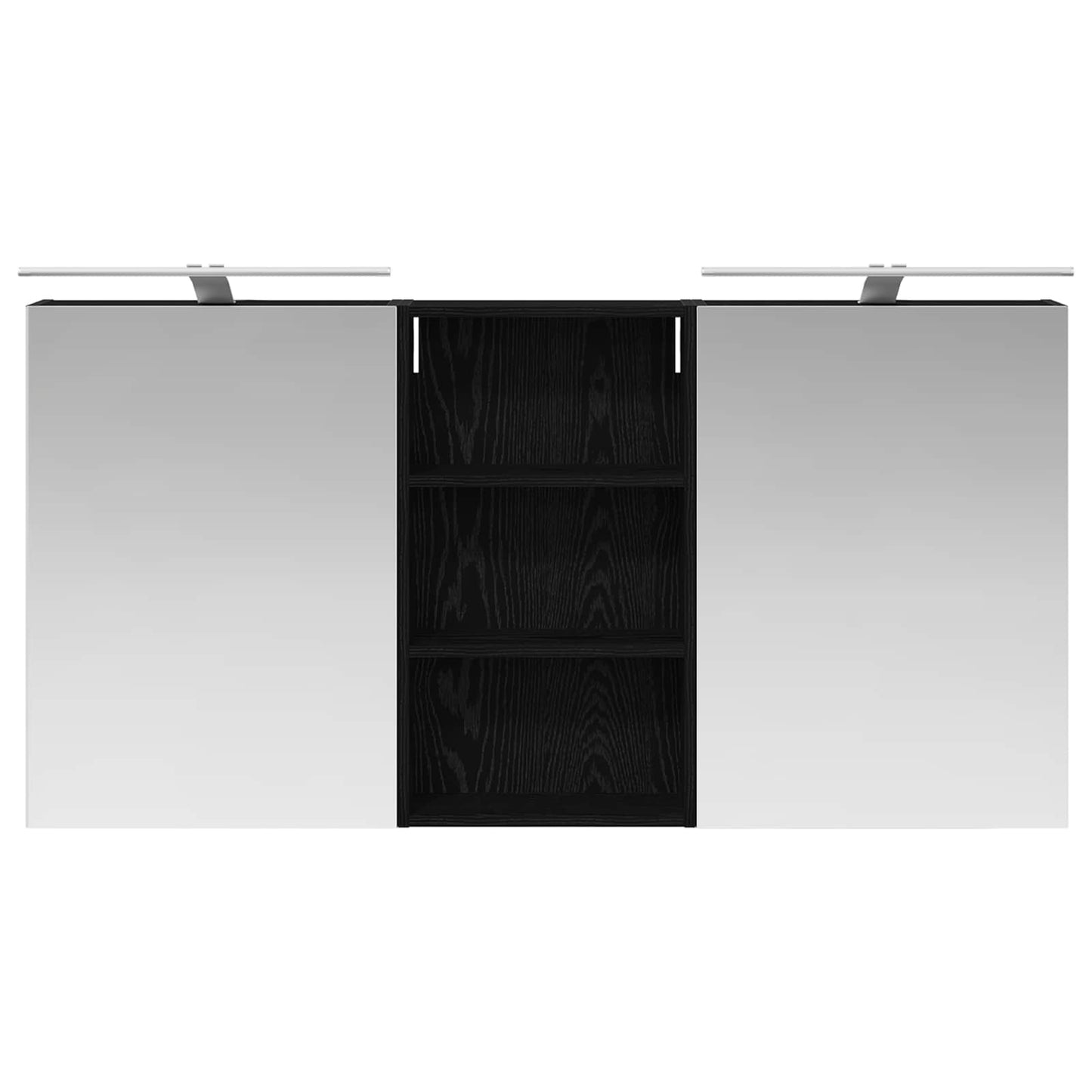 Badkamerkastenset 3 pcs 140 x 14,5 x 70 cm Bewerkt hout