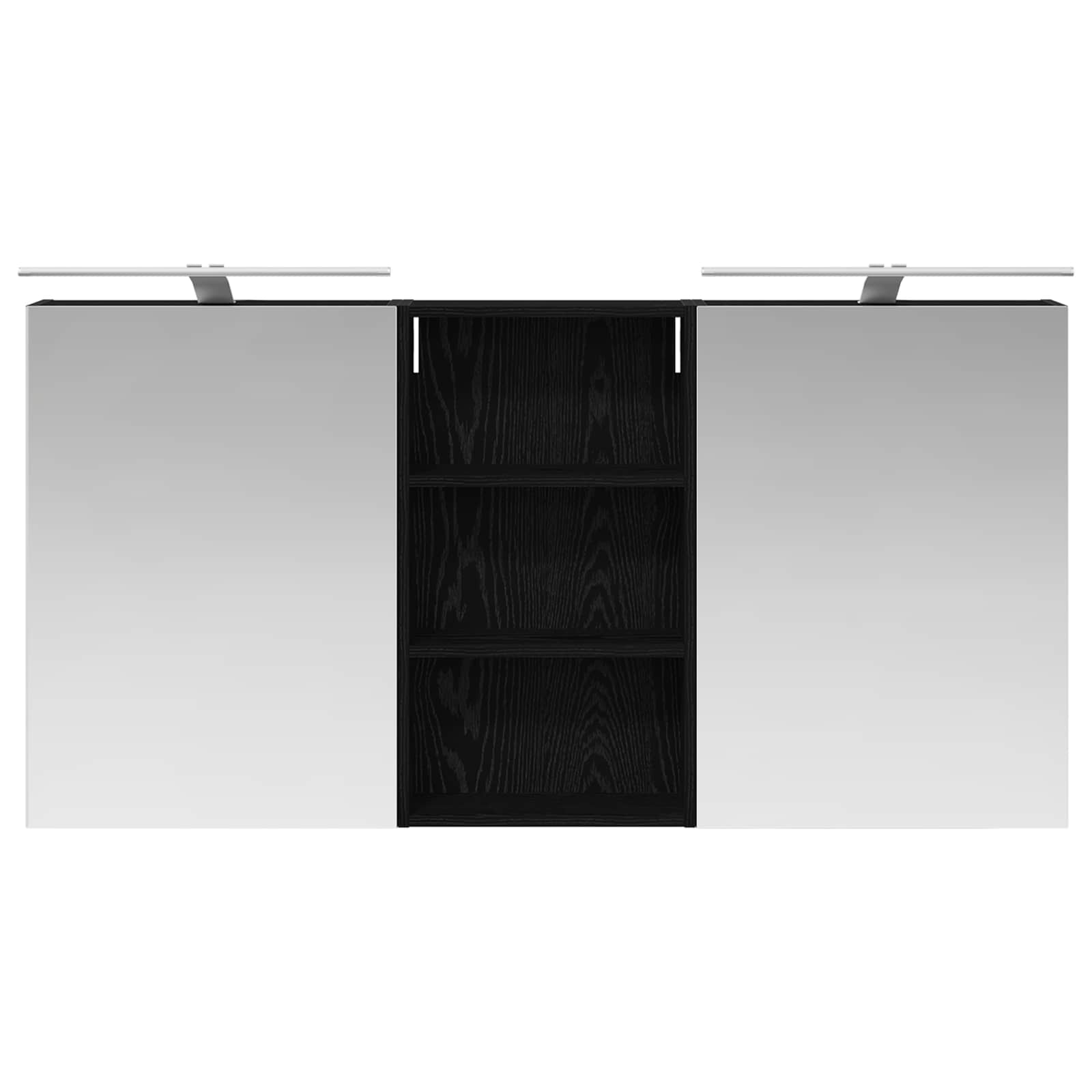 Badkamerkastenset 3 pcs 140 x 14,5 x 70 cm Bewerkt hout