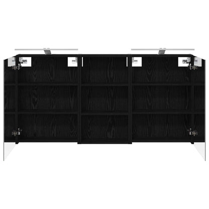 Badkamerkastenset 3 pcs 140 x 14,5 x 70 cm Bewerkt hout
