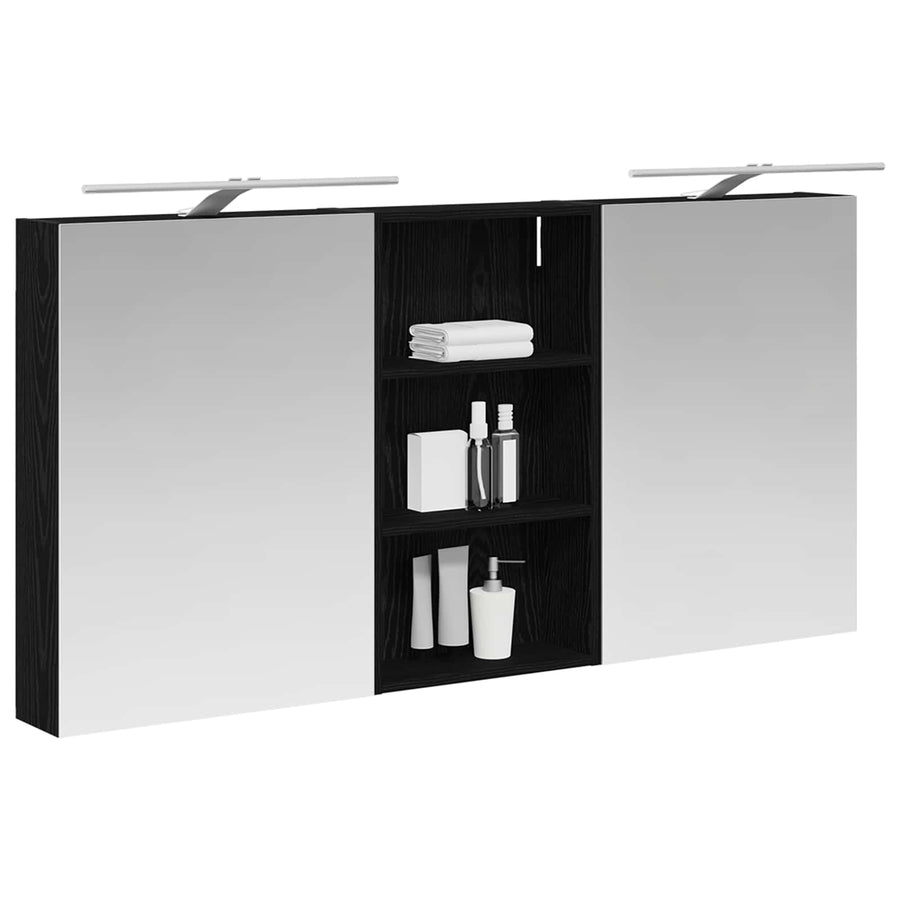 Badkamerkastenset 3 pcs 140 x 14,5 x 70 cm Bewerkt hout