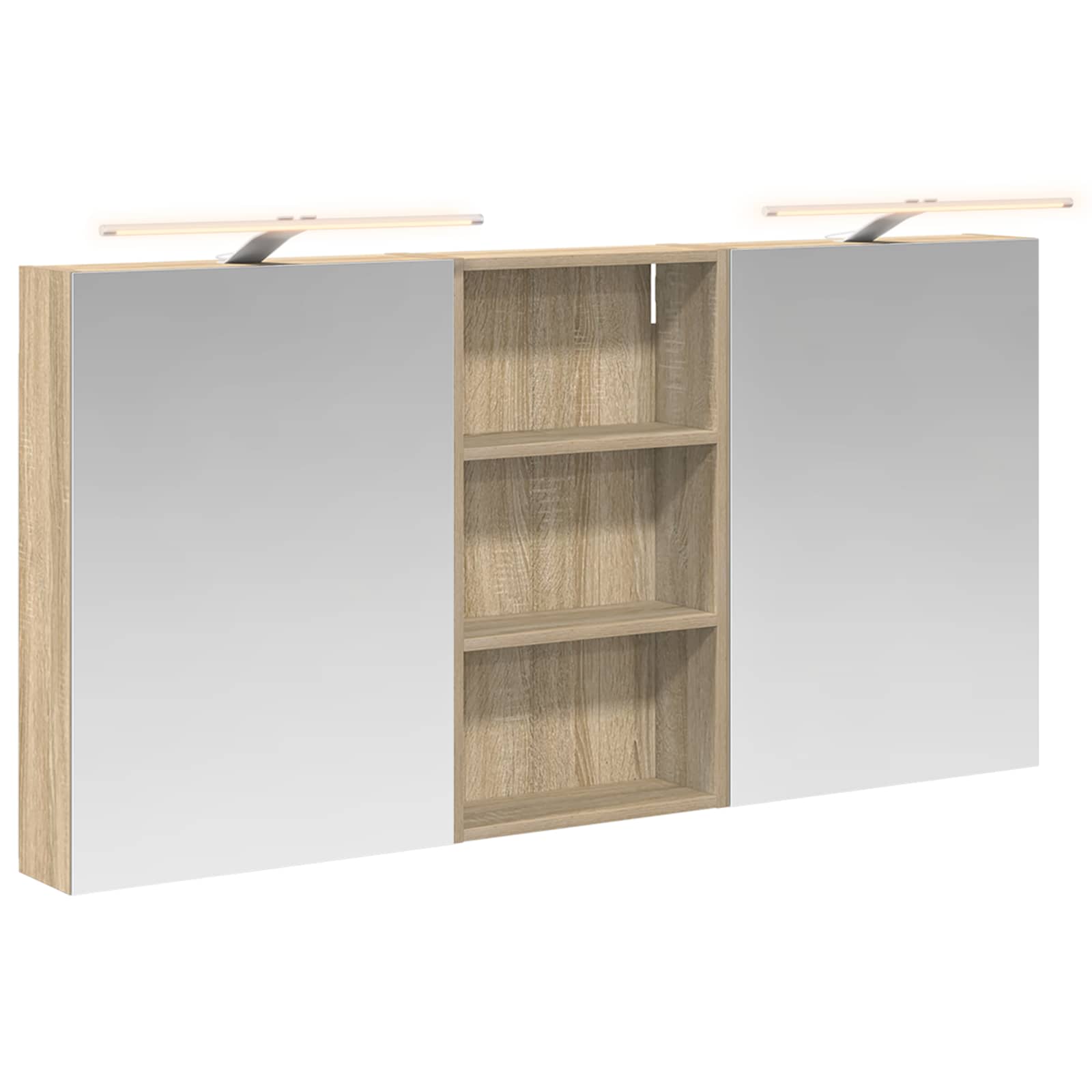 Badkamerkastenset 3 pcs 140 x 14,5 x 70 cm Bewerkt hout