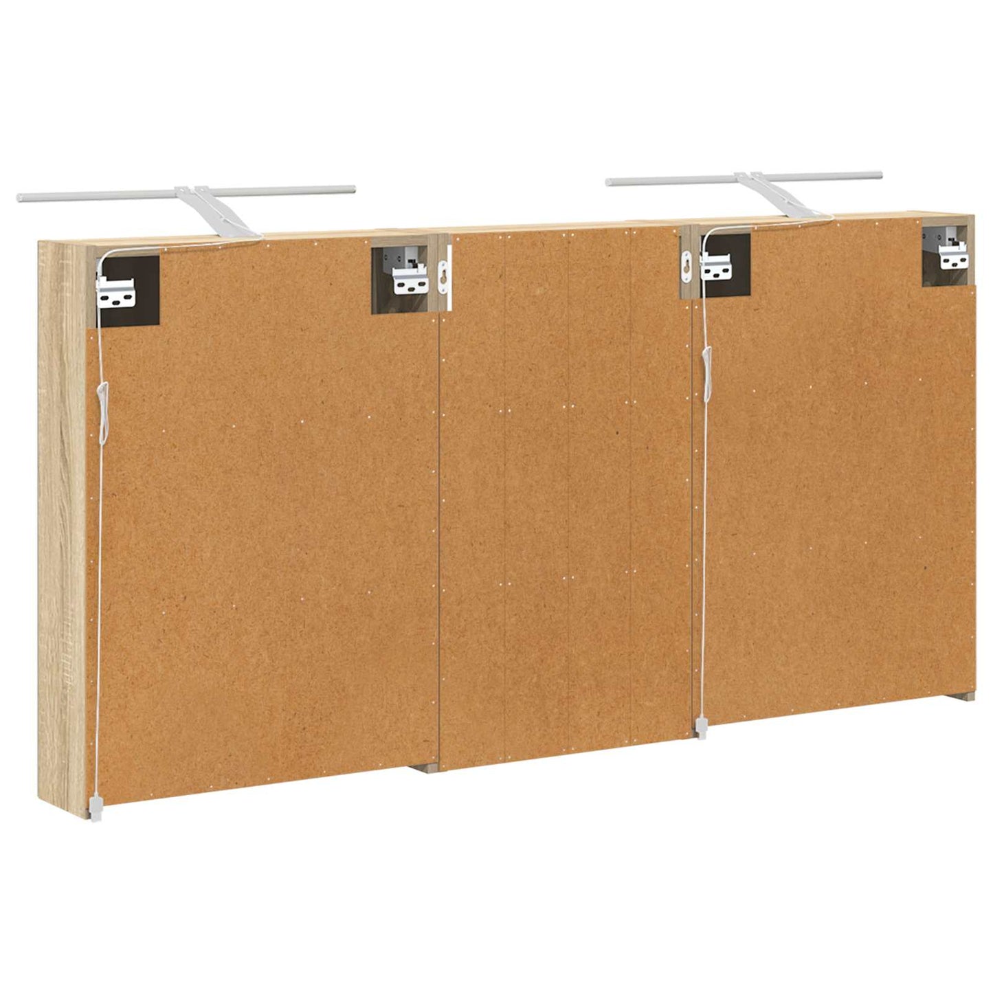 Badkamerkastenset 3 pcs 140 x 14,5 x 70 cm Bewerkt hout